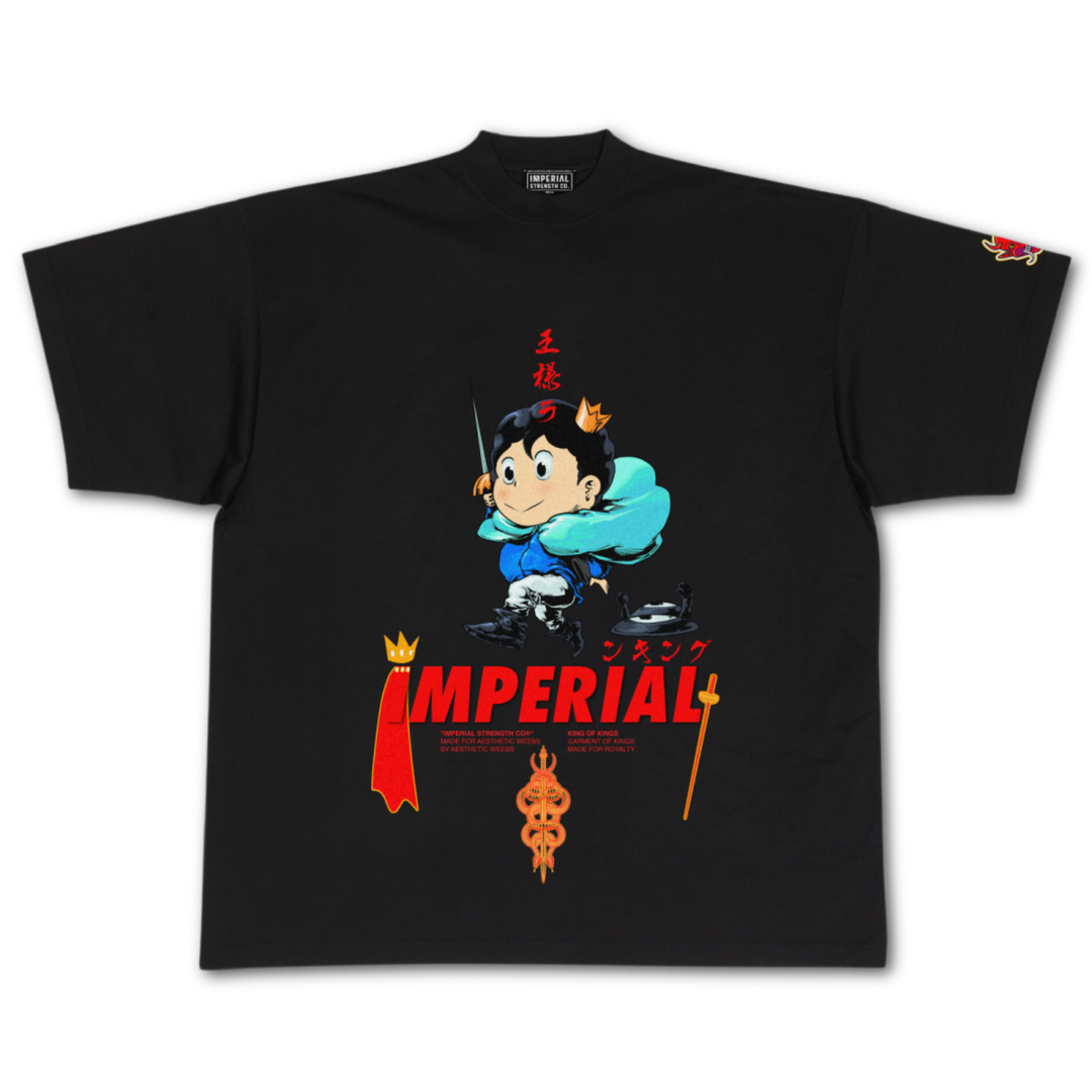 King of Kings Oversized Tee - Anime Gym Shirt for Lifters