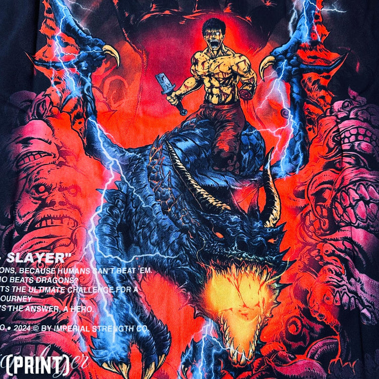 Dragon Slayer Oversized Tee - Anime Gym Shirt for Lifters