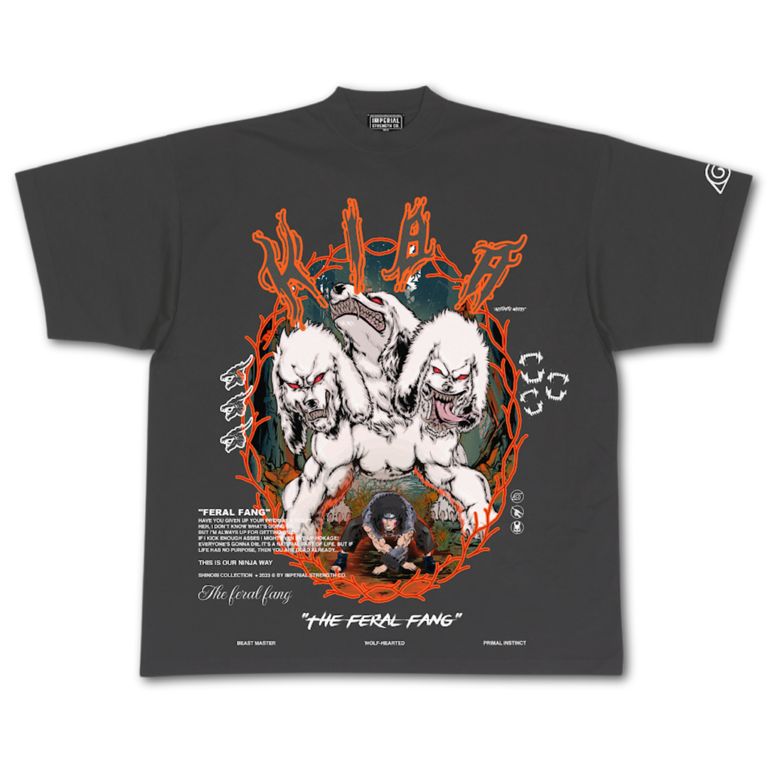 Feral Fang Oversized Tee - Anime Gym Shirt for Lifters – Imperial